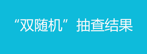 雙隨機(jī)抽查結(jié)果