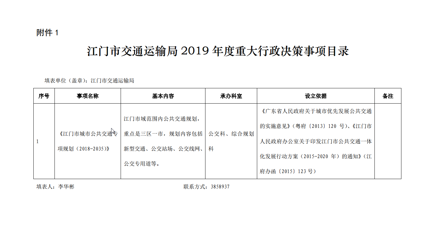 附件1 江門市交通運(yùn)輸局2019年度重大行政決策事項(xiàng)目錄.png