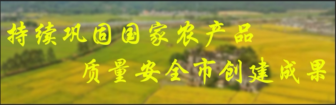 持續(xù)鞏固國(guó)家農(nóng)產(chǎn)品質(zhì)量安全市創(chuàng)建成果