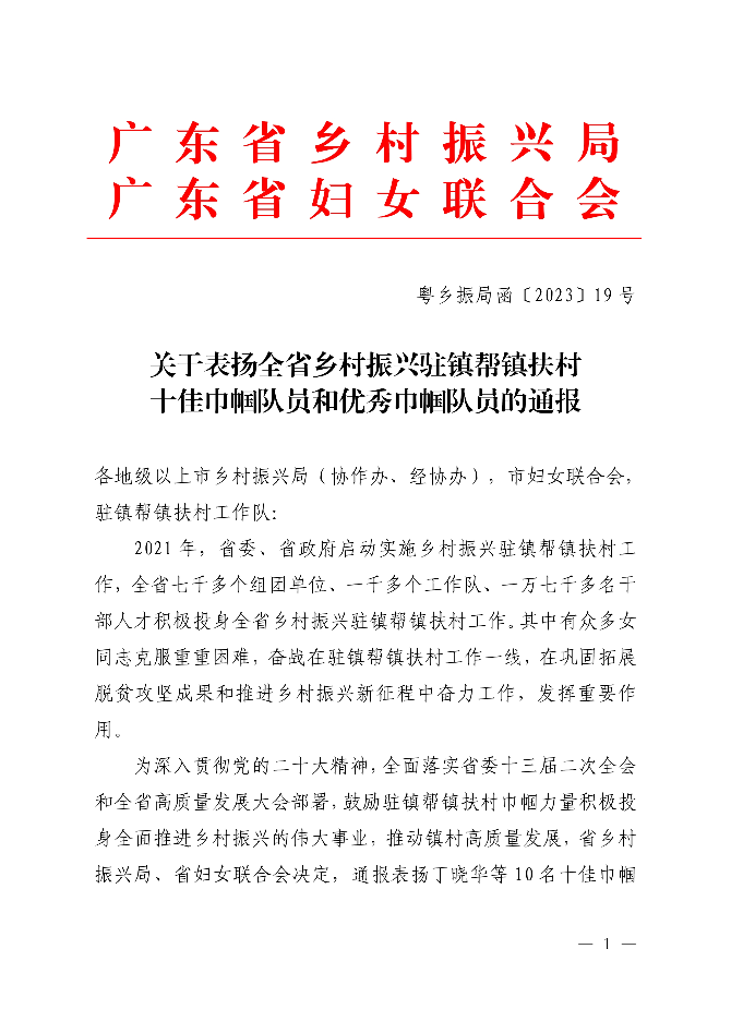 關于表揚全省鄉(xiāng)村振興駐鎮(zhèn)幫鎮(zhèn)扶村十佳巾幗隊員和優(yōu)秀巾幗隊員的通報_image1_out.jpg