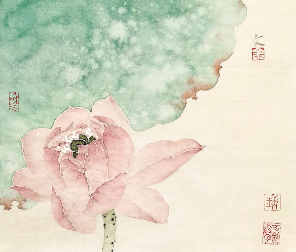 新會區(qū)審計局退休干部余文紅《盛世和美》（繪畫）.jpg