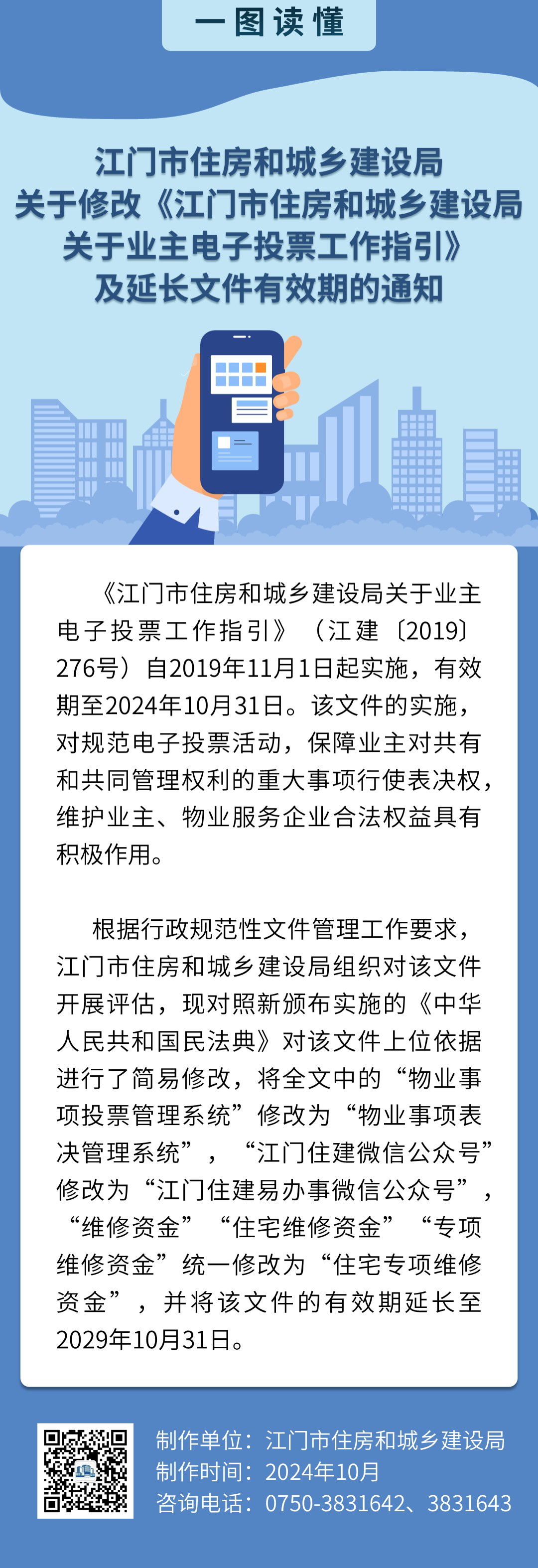 圖解：江門市住房和城鄉(xiāng)建設(shè)局關(guān)于修改《江門市住房和城鄉(xiāng)建設(shè)局關(guān)于業(yè)主電子投票工作指引》及延長文件有效期的通知.jpg