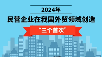 圖表：2024年民營企業(yè)在我國外貿(mào)領域創(chuàng)造&quot;三個首次&quot;
