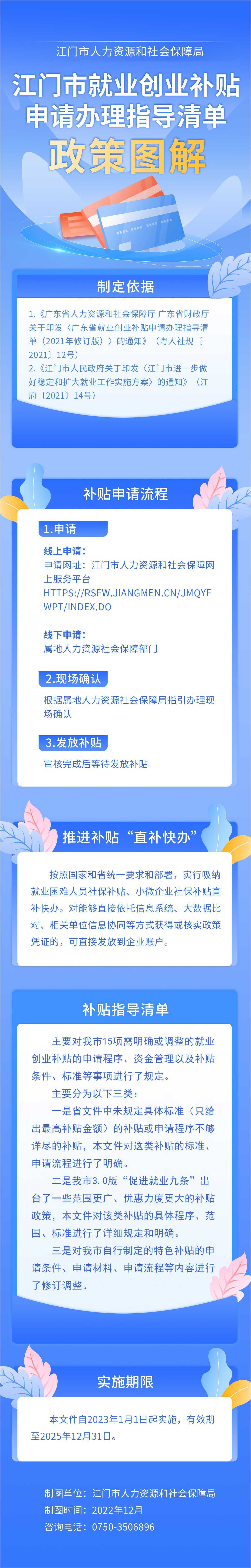 《江門市人力資源和社會(huì)保障局關(guān)于印發(fā)江門市就業(yè)創(chuàng)業(yè)補(bǔ)貼申請辦理指導(dǎo)清單的通知》政策圖解.jpg